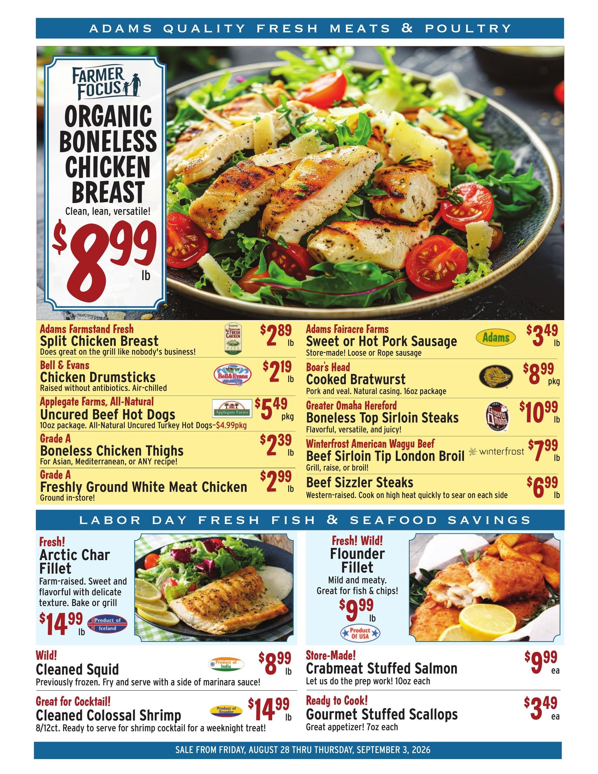 Adams Fairacre Farms Weekly Ad August 28 - September 3, 2026