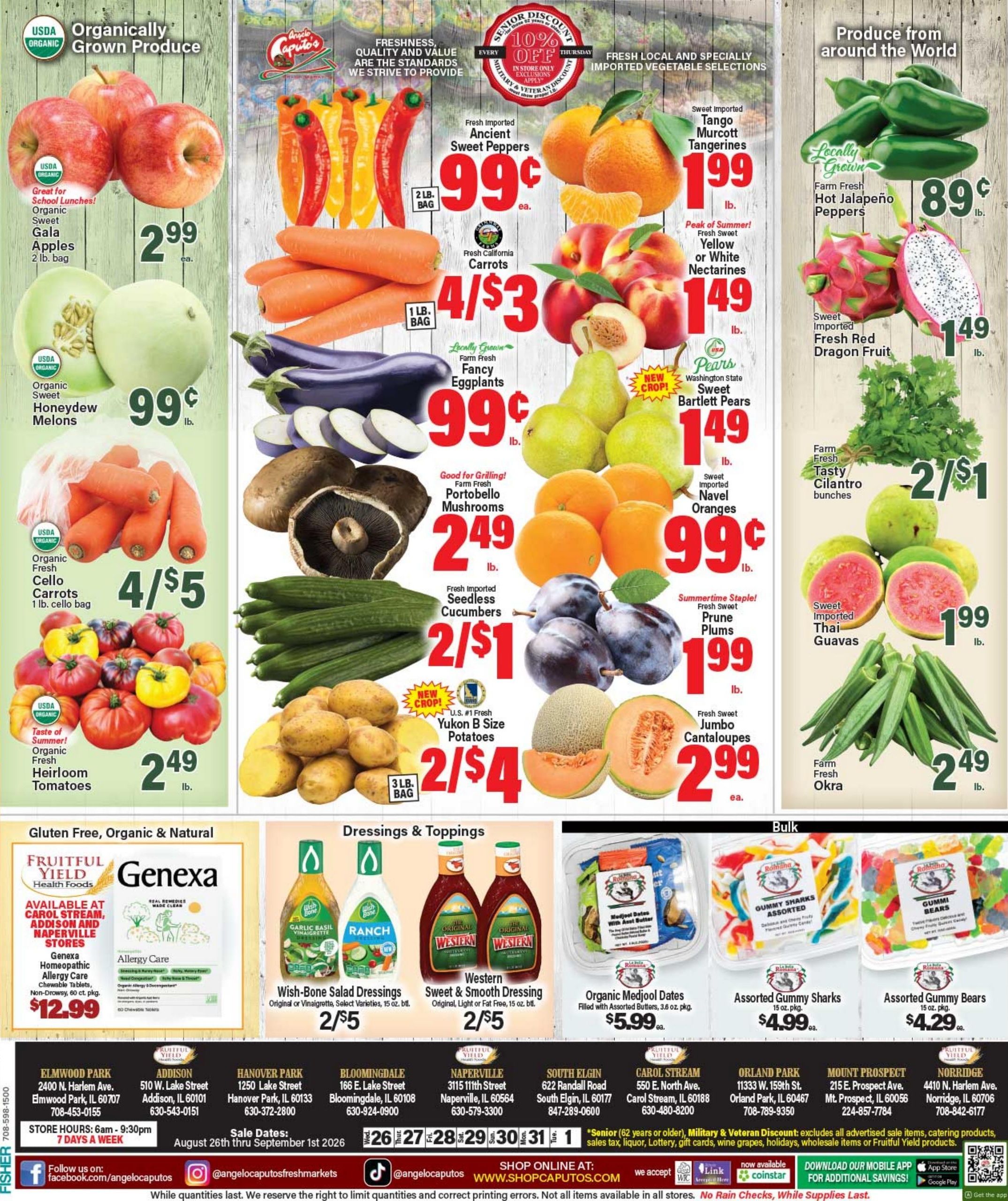 Angelo Caputo's Fresh Market (Aurora Area, IL) Weekly Ad August 26 - September 1, 2026