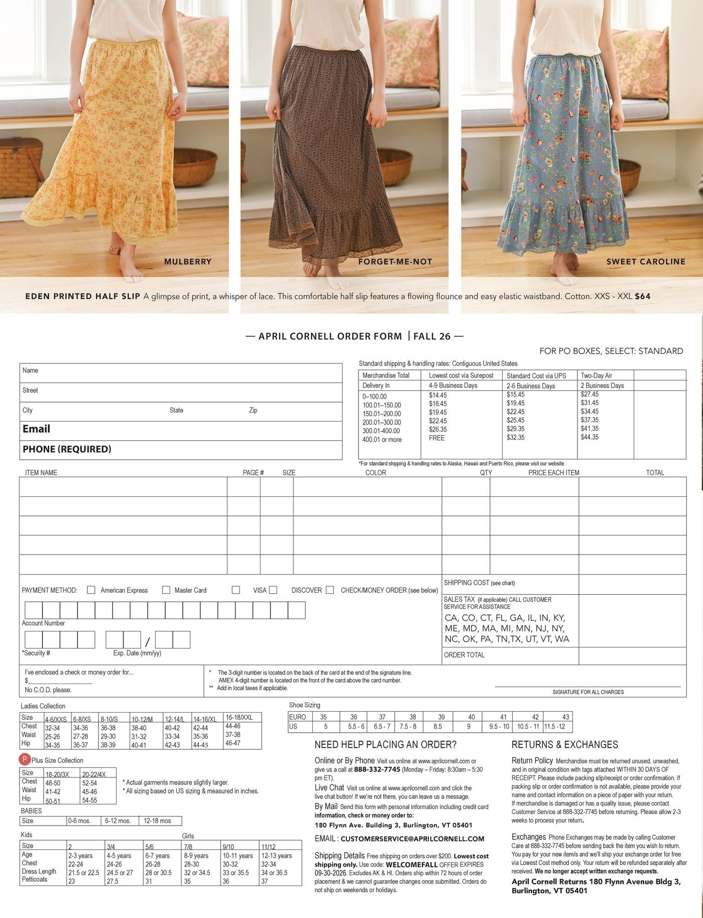 April Cornell Fall Winter Catalog Weekly Ad August 28, 2026 - January 31, 2027