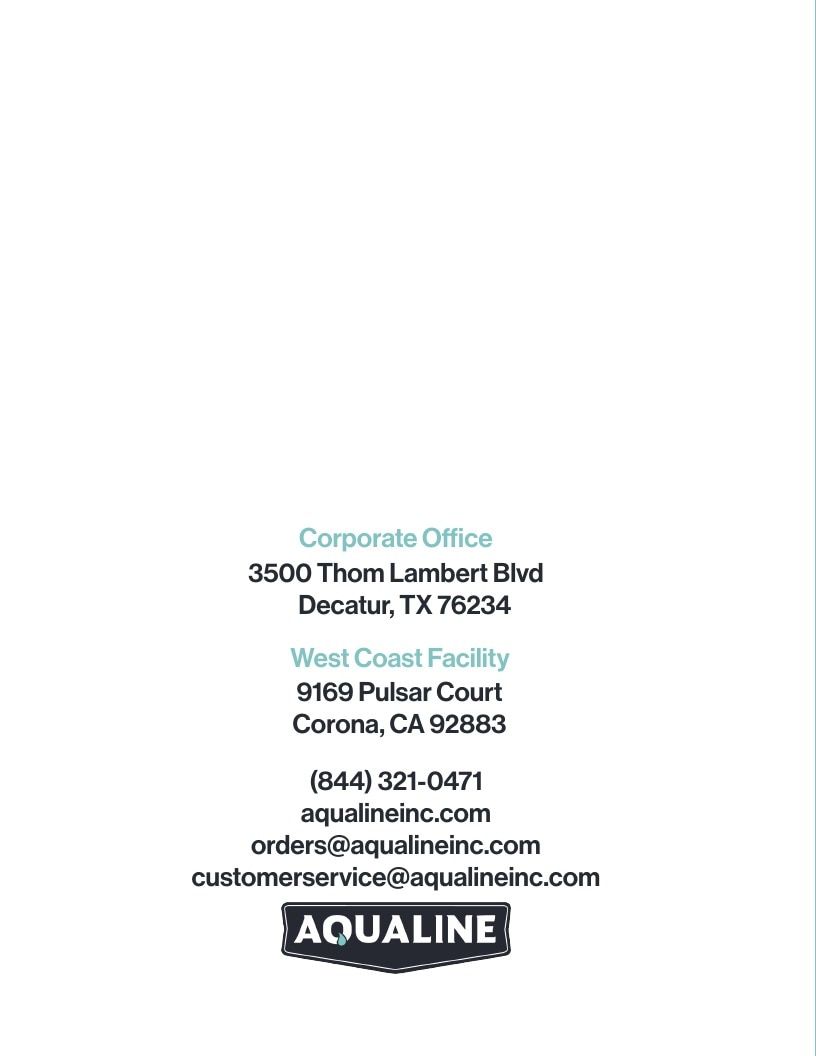 Aqualine Pool Products Catalog Weekly Ad January 1 - December 31, 2026