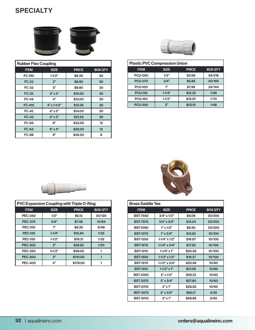 Aqualine Pool Products Catalog Weekly Ad January 1 - December 31, 2026