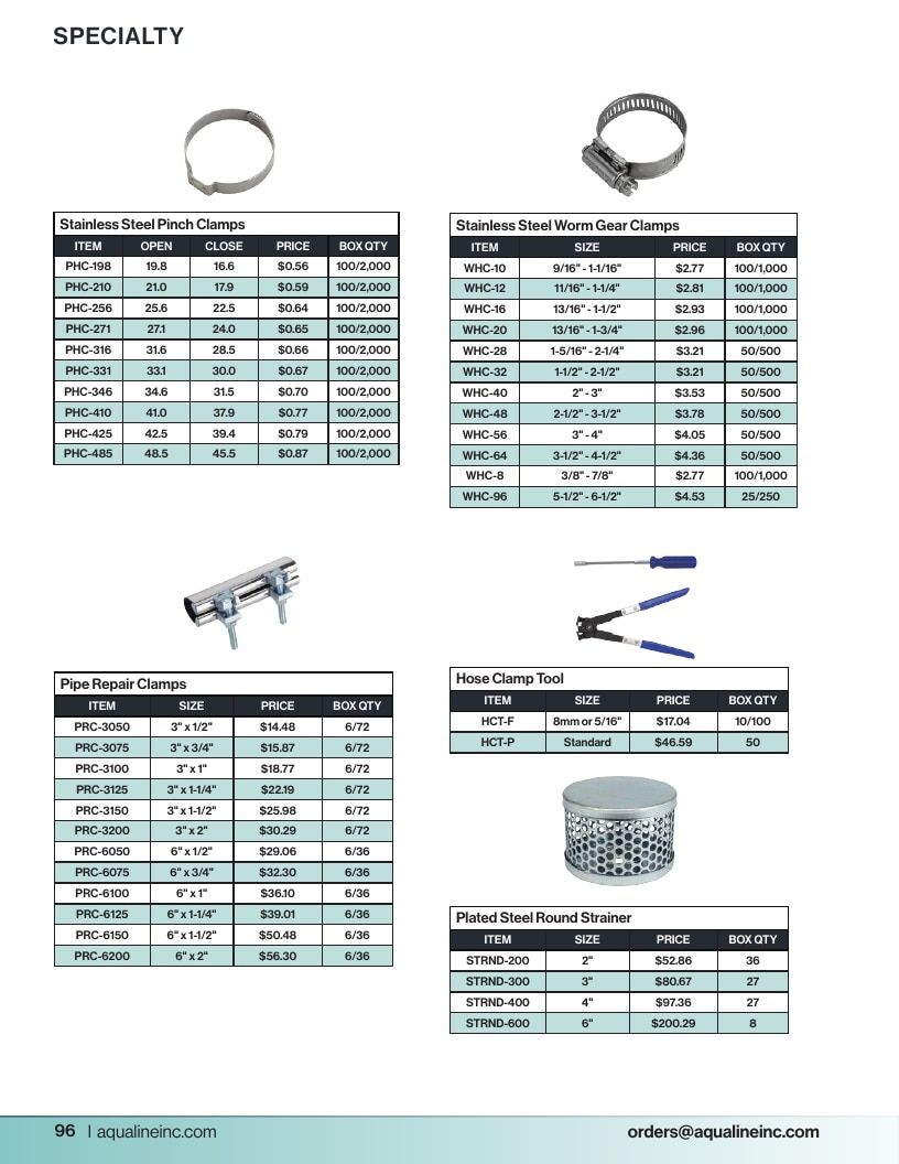 Aqualine Pool Products Catalog Weekly Ad January 1 - December 31, 2026