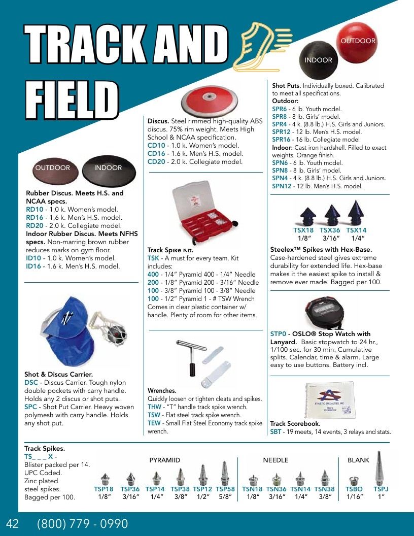 Athletic Specialties Athletic Equipment Catalog Weekly Ad January 1 - December 31, 2026