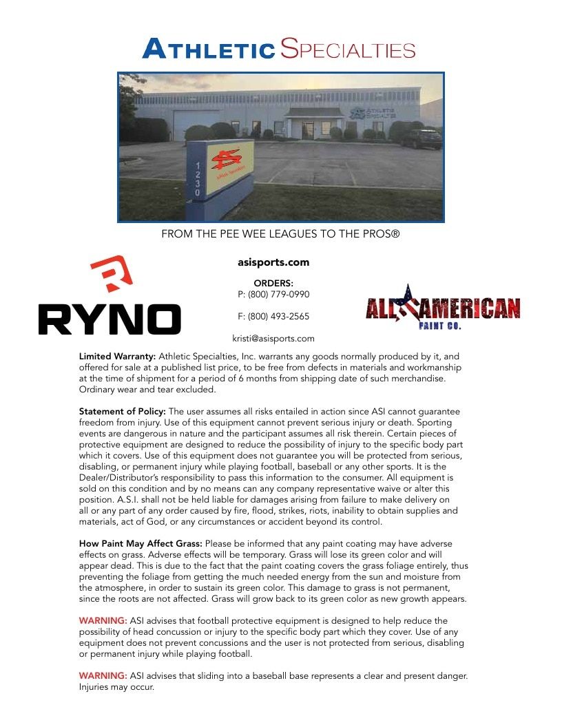 Athletic Specialties Athletic Equipment Catalog Weekly Ad January 1 - December 31, 2026