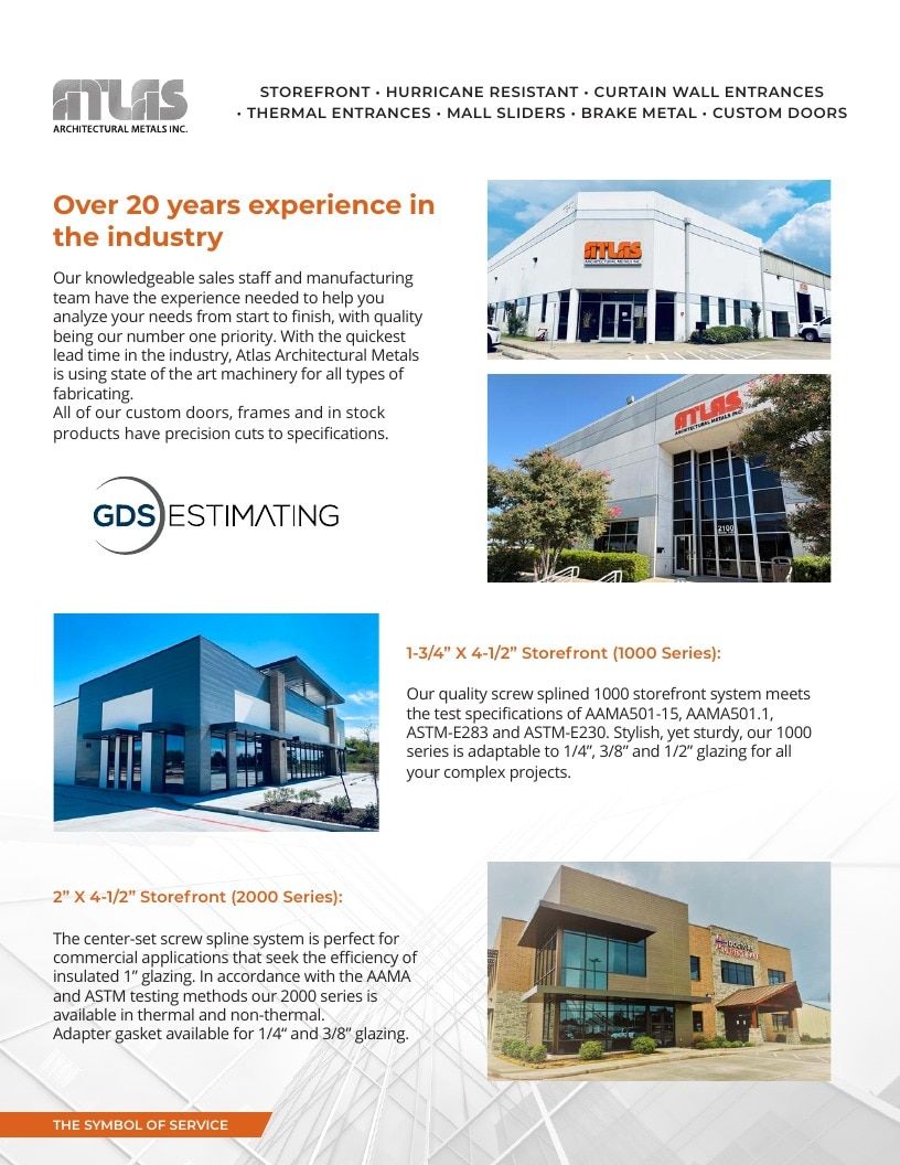 Atlas Architectural Metals Architectural Metals Catalog Weekly Ad January 1 - December 31, 2026