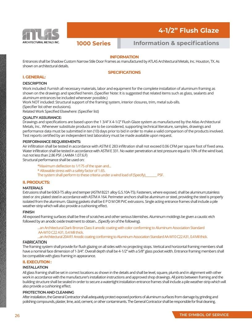Atlas Architectural Metals Architectural Metals Catalog Weekly Ad January 1 - December 31, 2026