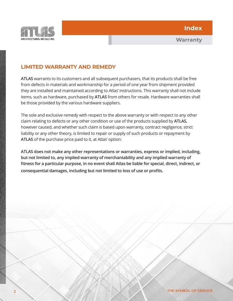 Atlas Architectural Metals Architectural Metals Catalog Weekly Ad January 1 - December 31, 2026