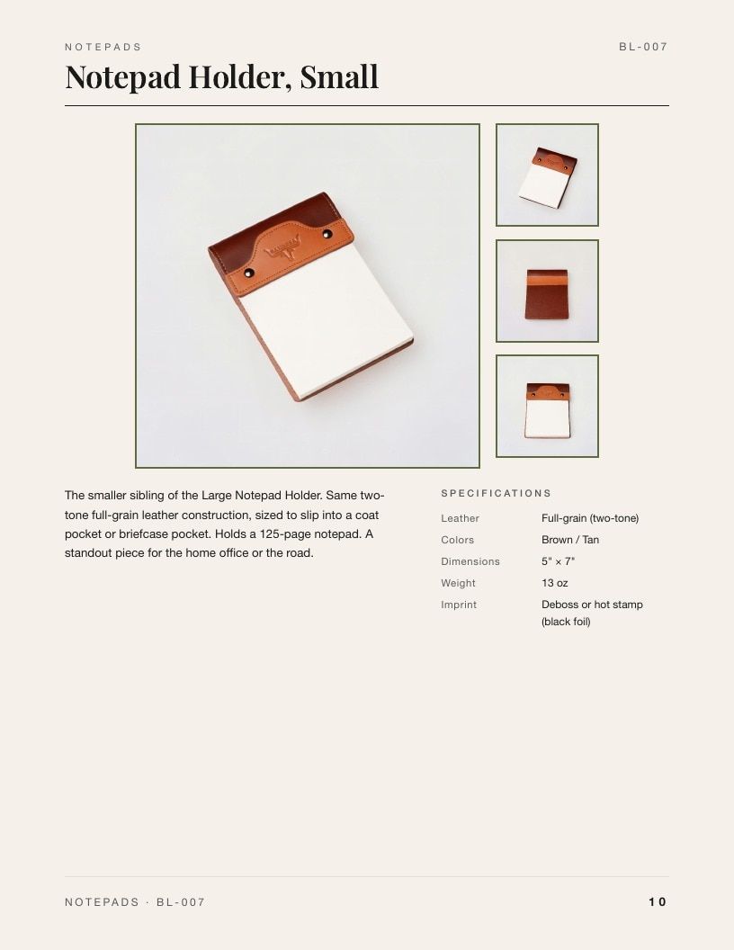 Bandera Leather Leather Goods Catalog Weekly Ad January 1 - December 31, 2026