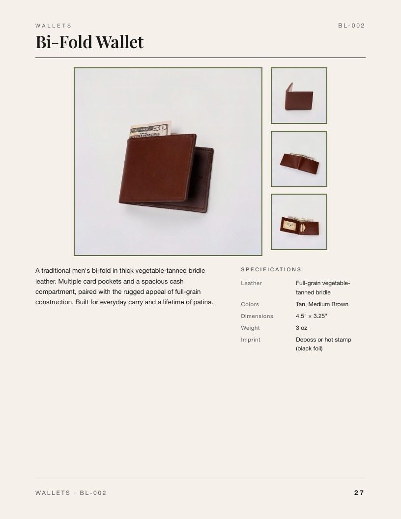 Bandera Leather Leather Goods Catalog Weekly Ad January 1 - December 31, 2026