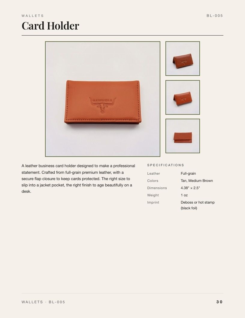 Bandera Leather Leather Goods Catalog Weekly Ad January 1 - December 31, 2026