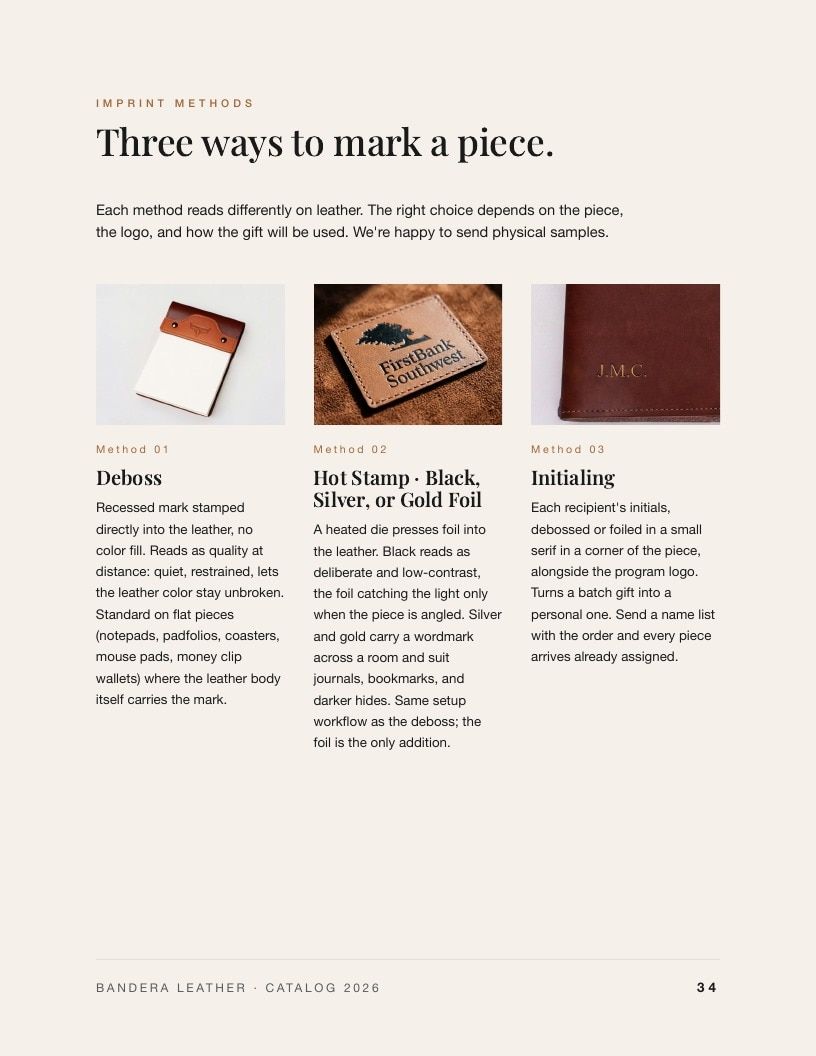 Bandera Leather Leather Goods Catalog Weekly Ad January 1 - December 31, 2026