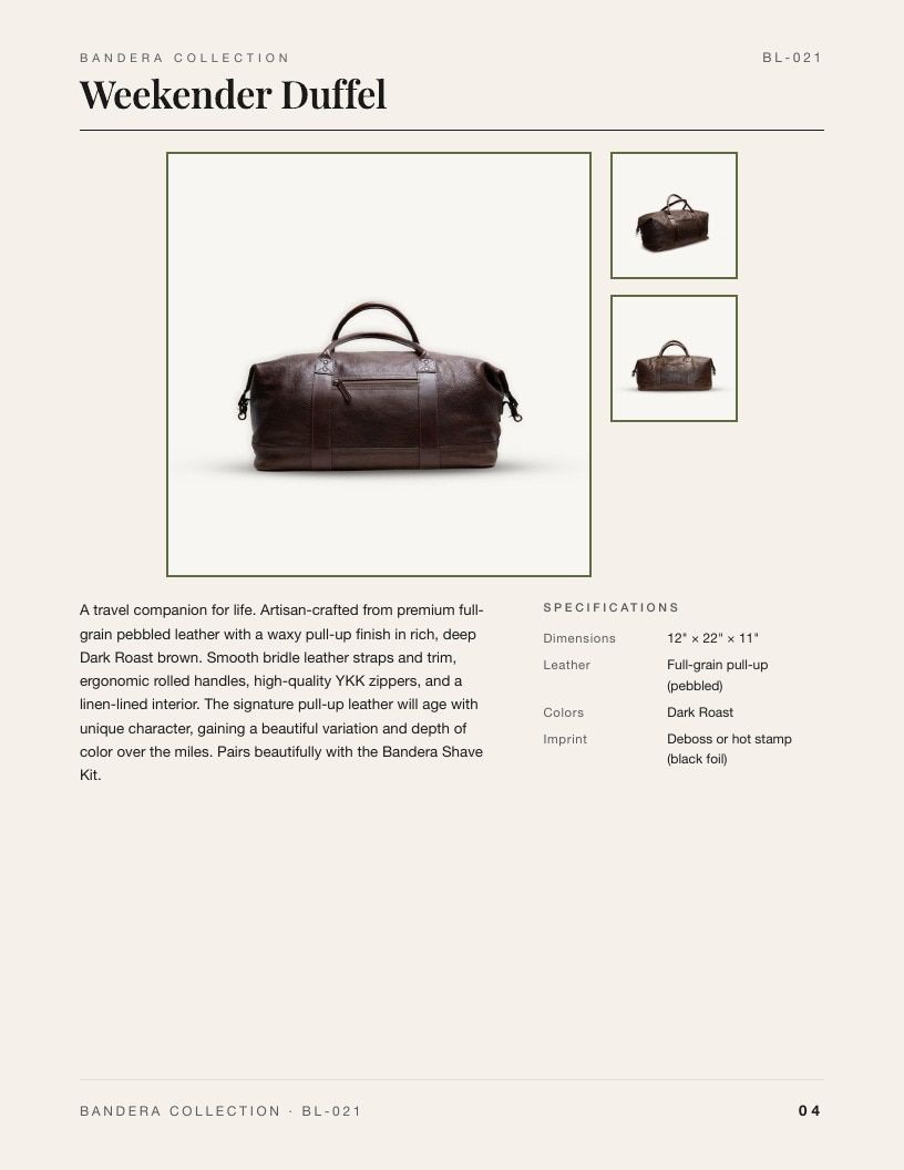 Bandera Leather Leather Goods Catalog Weekly Ad January 1 - December 31, 2026