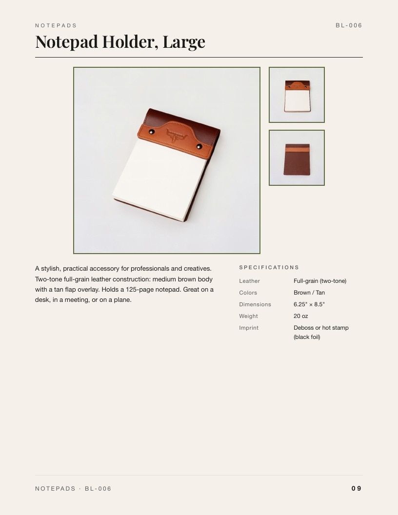 Bandera Leather Leather Goods Catalog Weekly Ad January 1 - December 31, 2026