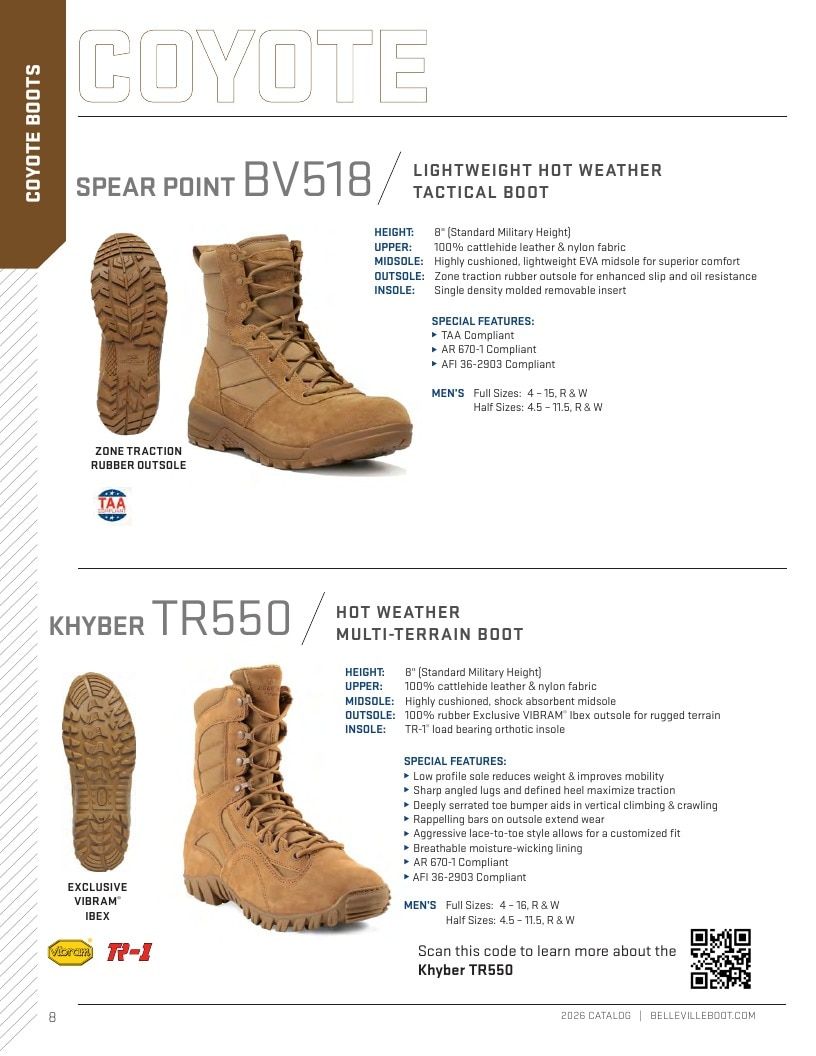 Belleville Boot Company Boot Catalog Weekly Ad January 1 - December 31, 2026