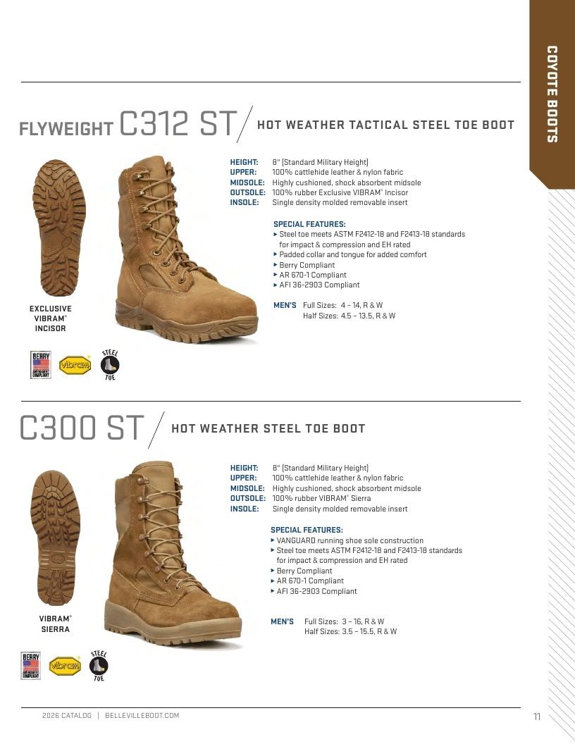 Belleville Boot Company Boot Catalog Weekly Ad January 1 - December 31, 2026