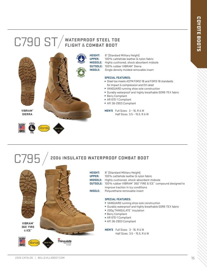 Belleville Boot Company Boot Catalog Weekly Ad January 1 - December 31, 2026