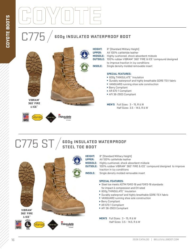 Belleville Boot Company Boot Catalog Weekly Ad January 1 - December 31, 2026