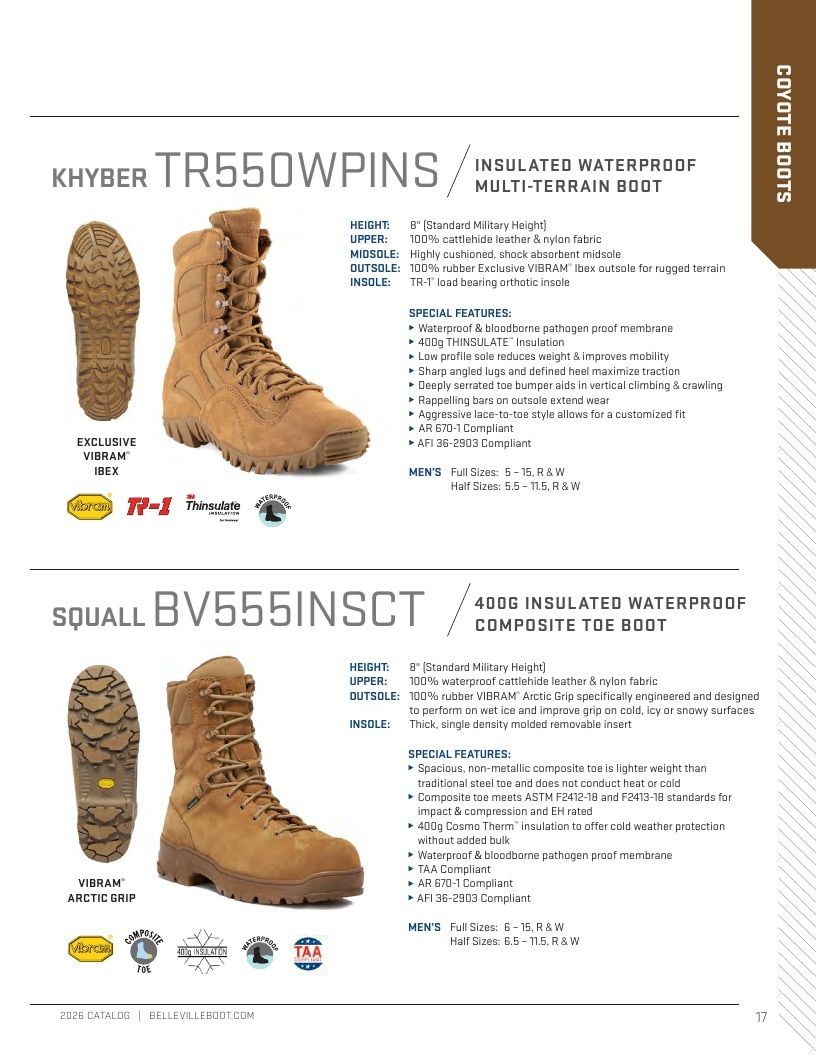 Belleville Boot Company Boot Catalog Weekly Ad January 1 - December 31, 2026