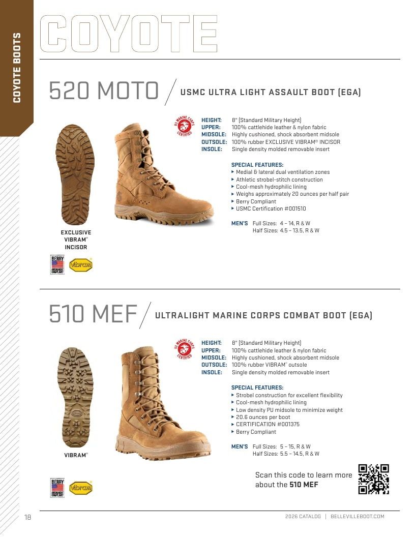 Belleville Boot Company Boot Catalog Weekly Ad January 1 - December 31, 2026