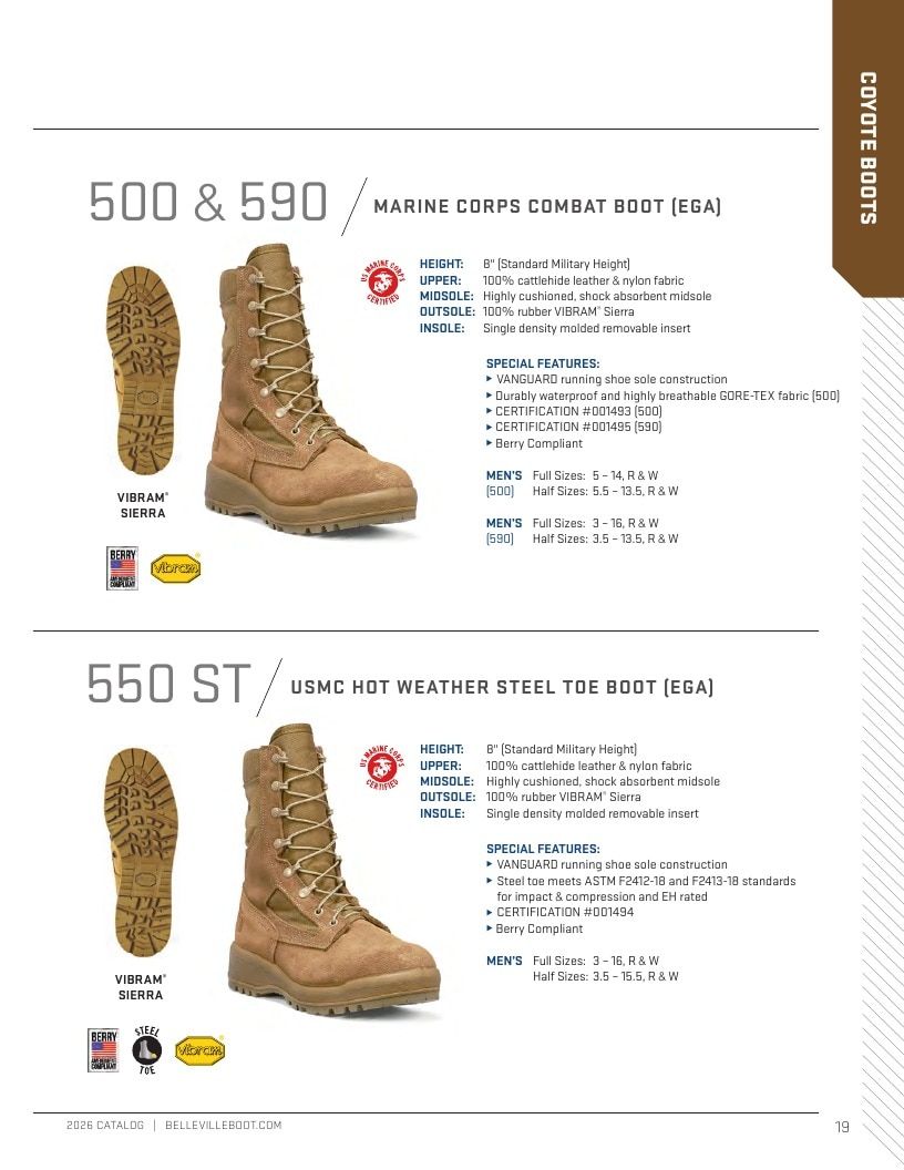 Belleville Boot Company Boot Catalog Weekly Ad January 1 - December 31, 2026