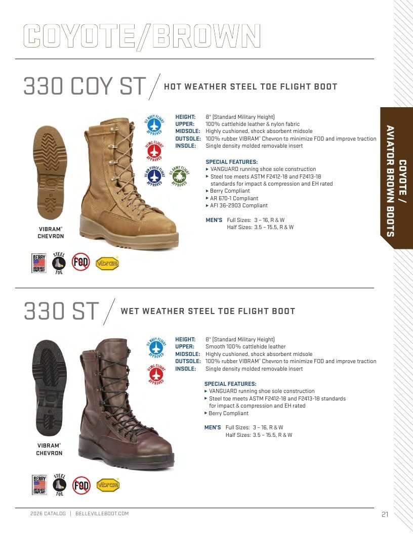 Belleville Boot Company Boot Catalog Weekly Ad January 1 - December 31, 2026