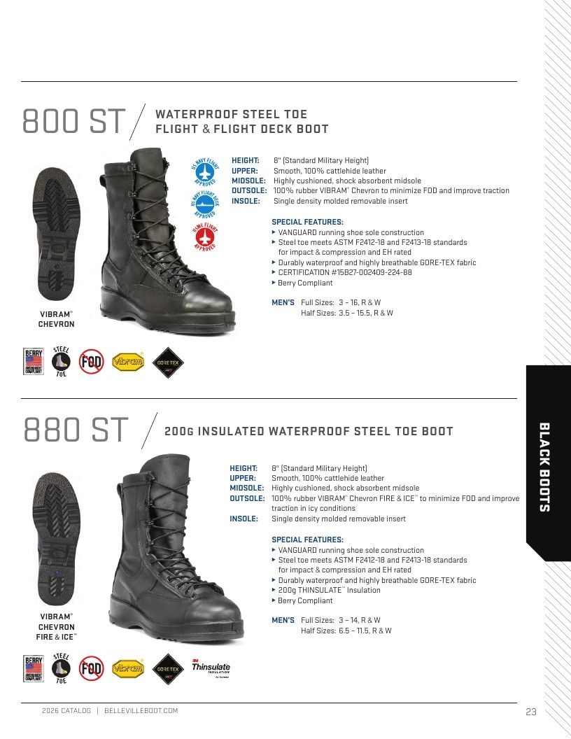 Belleville Boot Company Boot Catalog Weekly Ad January 1 - December 31, 2026