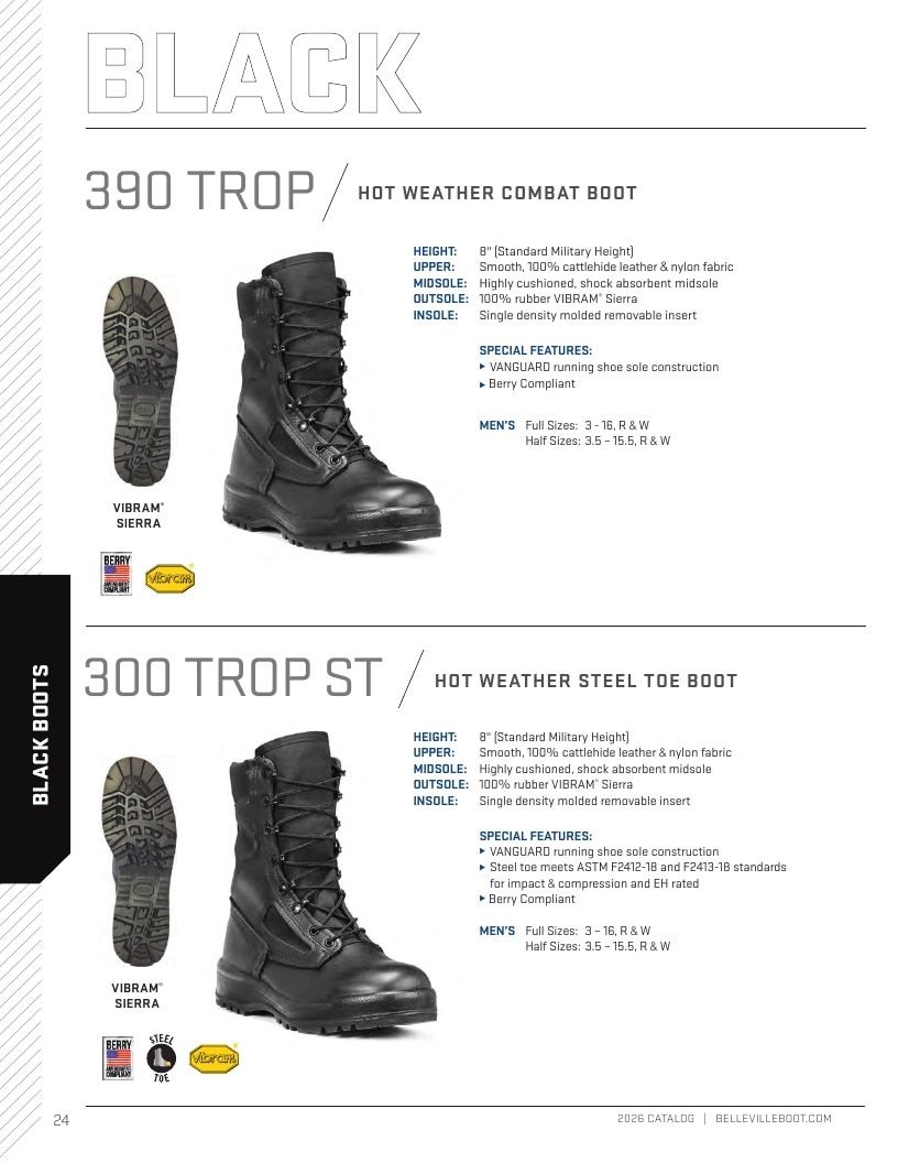 Belleville Boot Company Boot Catalog Weekly Ad January 1 - December 31, 2026