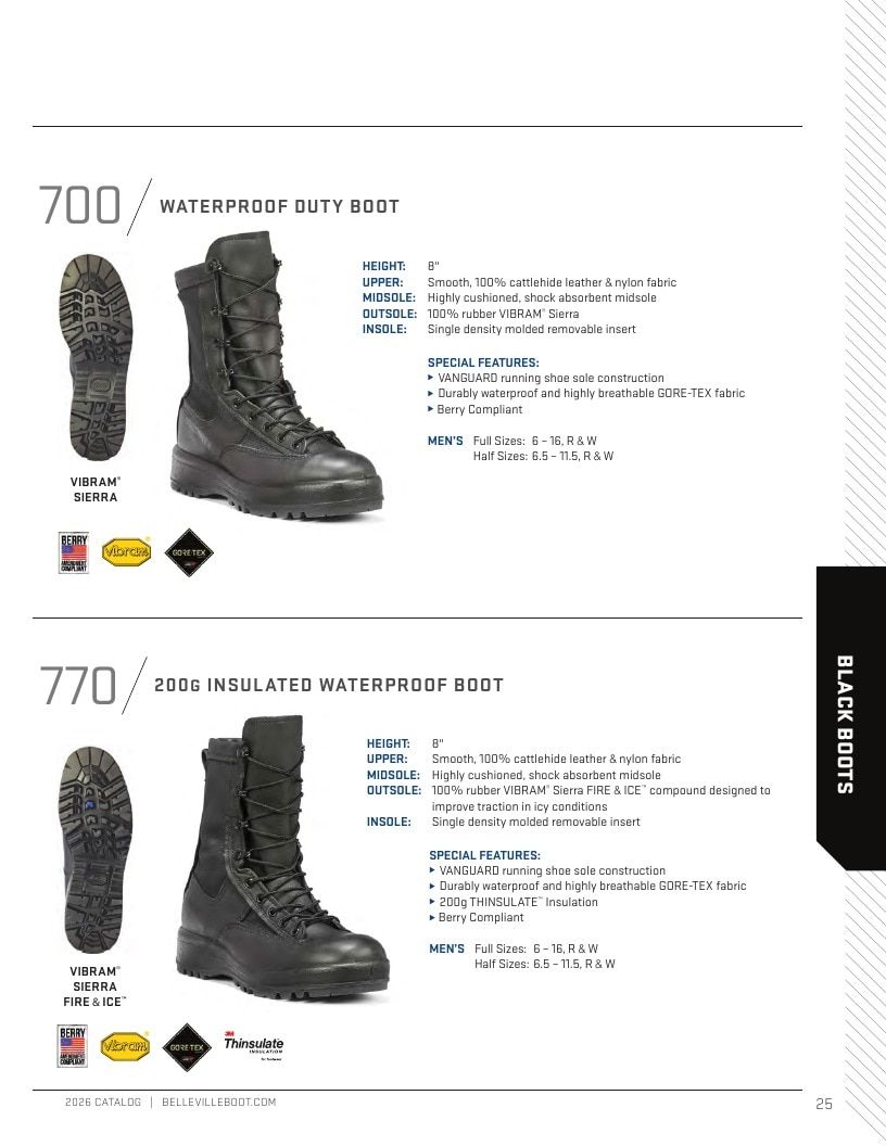Belleville Boot Company Boot Catalog Weekly Ad January 1 - December 31, 2026