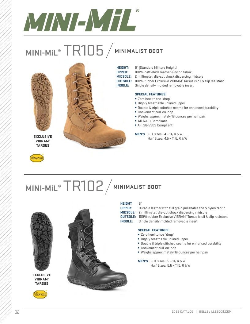 Belleville Boot Company Boot Catalog Weekly Ad January 1 - December 31, 2026