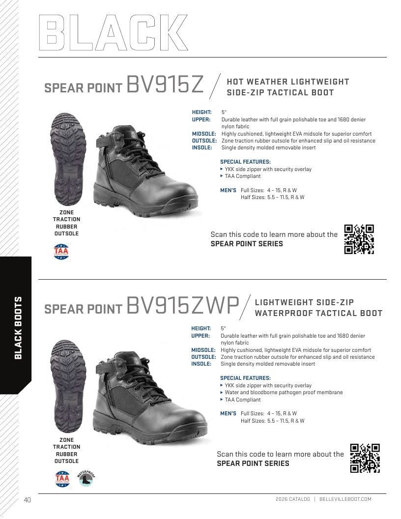 Belleville Boot Company Boot Catalog Weekly Ad January 1 - December 31, 2026