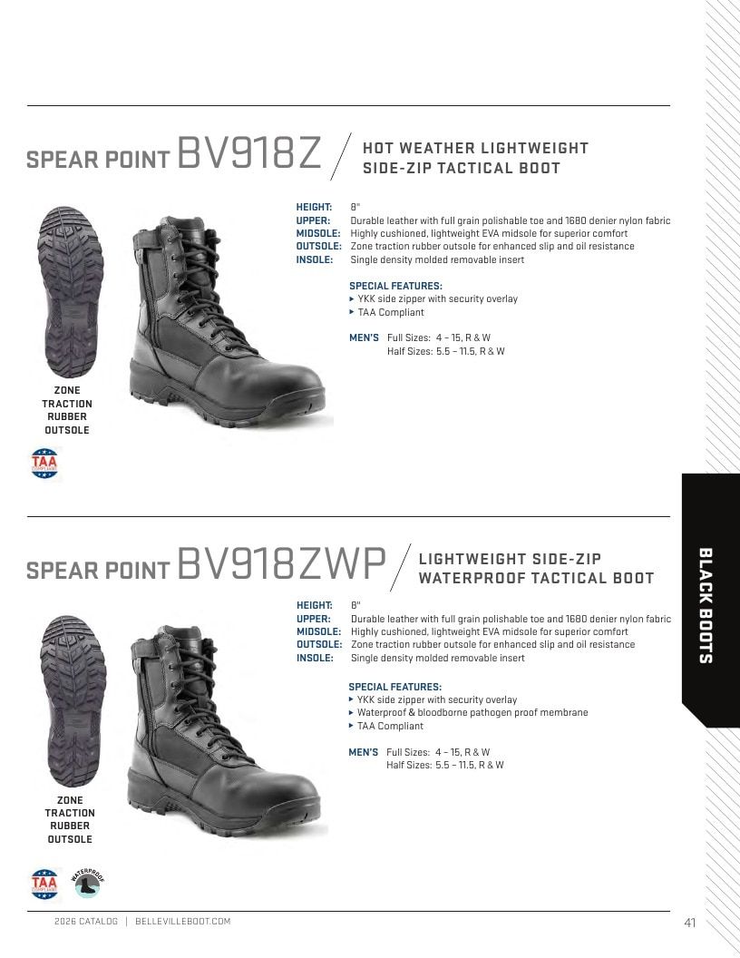 Belleville Boot Company Boot Catalog Weekly Ad January 1 - December 31, 2026