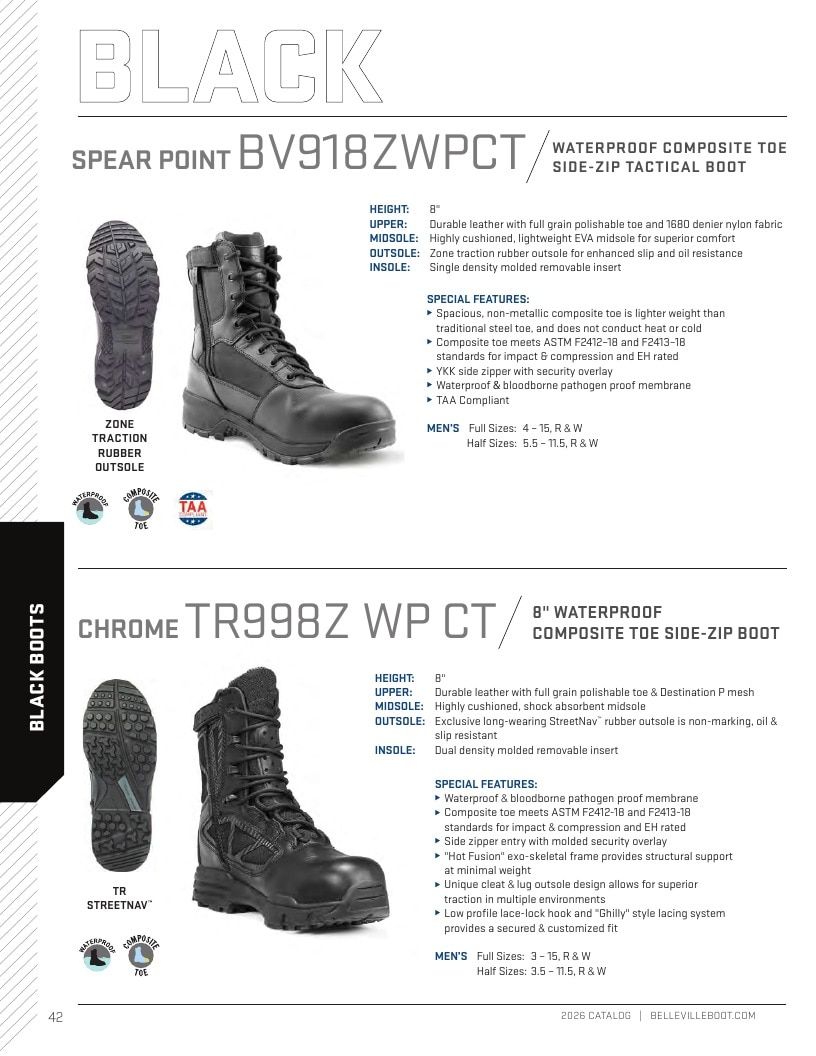 Belleville Boot Company Boot Catalog Weekly Ad January 1 - December 31, 2026