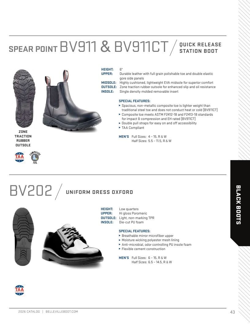 Belleville Boot Company Boot Catalog Weekly Ad January 1 - December 31, 2026