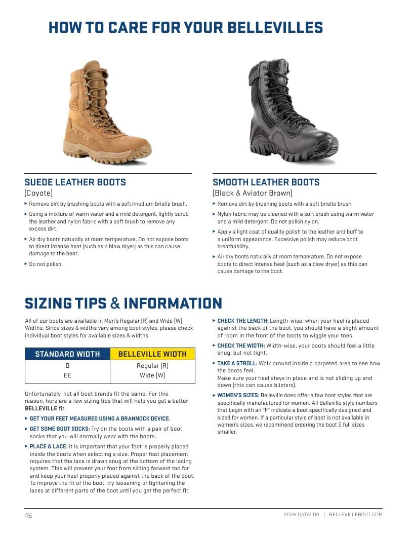 Belleville Boot Company Boot Catalog Weekly Ad January 1 - December 31, 2026