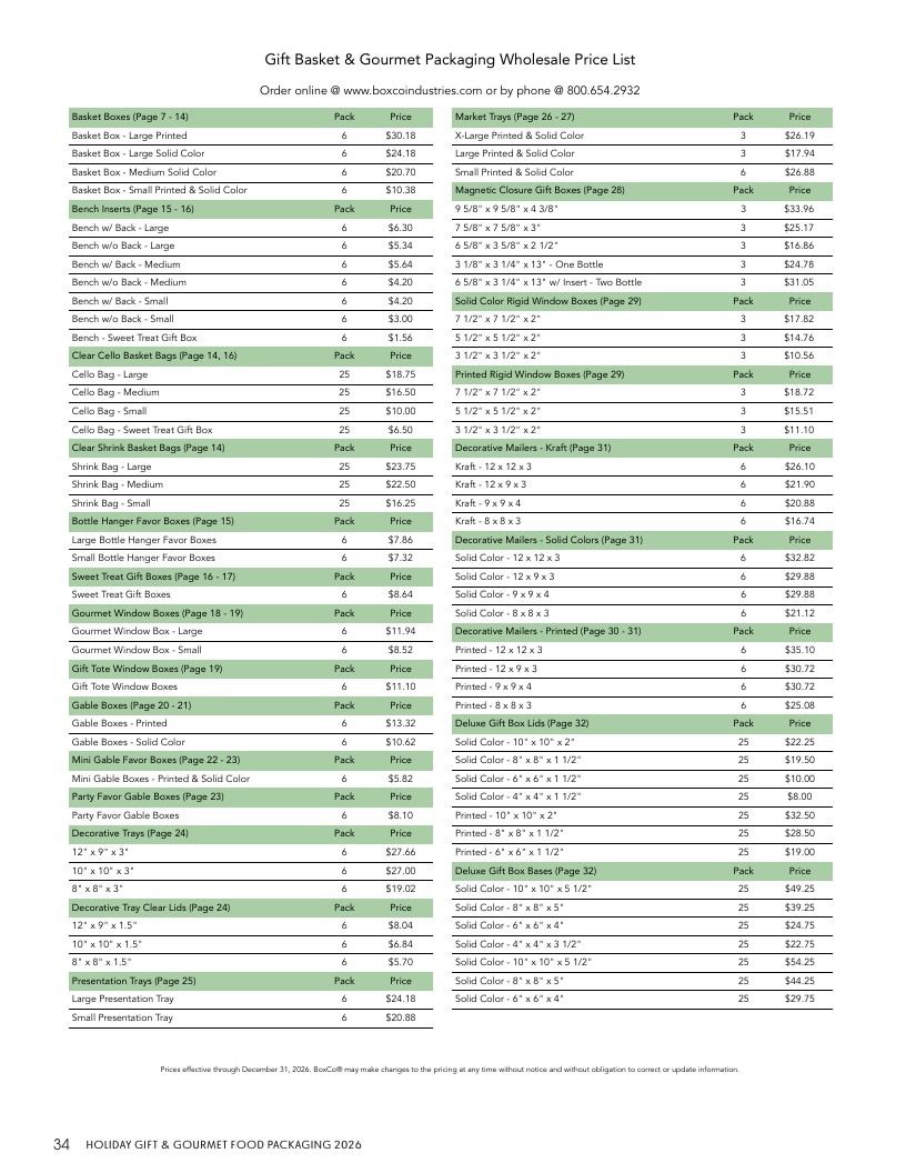 BoxCo Industries Holiday Packaging Catalog Weekly Ad January 1 - December 31, 2026