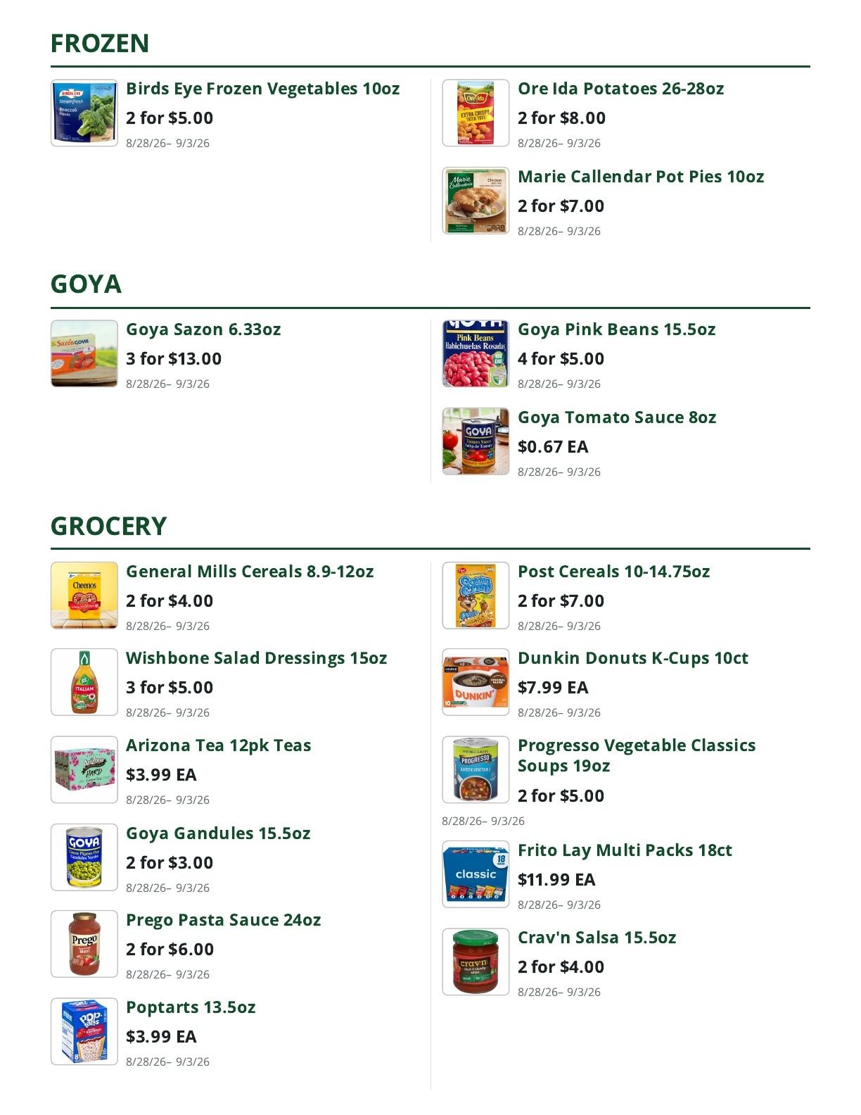 Bob's Butcher & Basket Weekly Ad August 28 - September 3, 2026