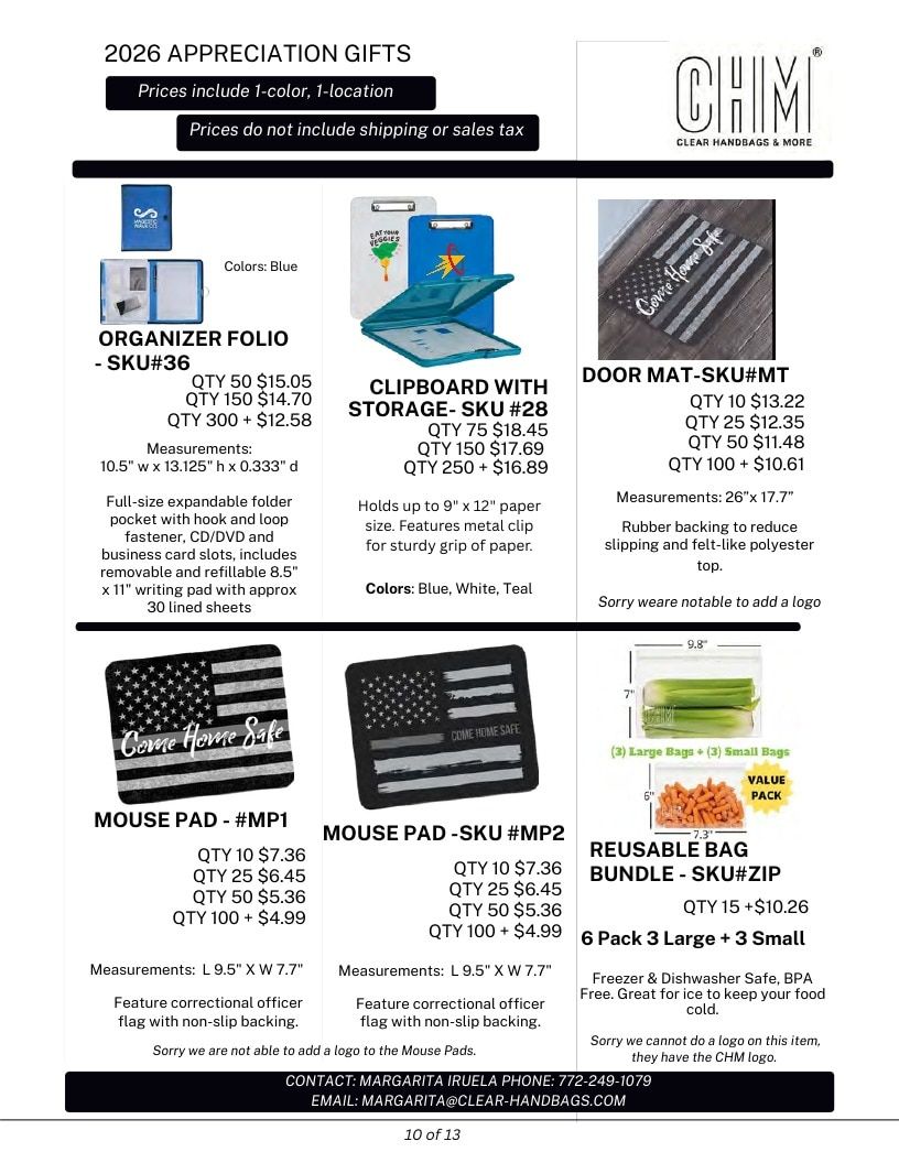 Clear Handbags & More Corrections Week Gifts Catalog Weekly Ad January 1 - December 31, 2026