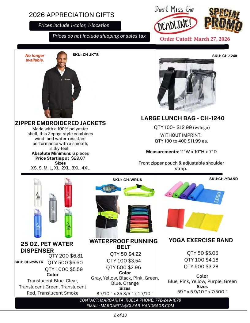 Clear Handbags & More Corrections Week Gifts Catalog Weekly Ad January 1 - December 31, 2026
