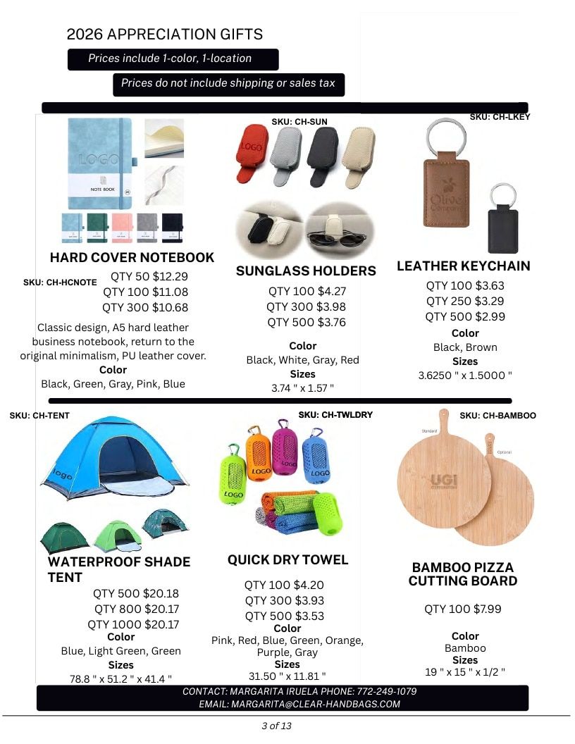 Clear Handbags & More Corrections Week Gifts Catalog Weekly Ad January 1 - December 31, 2026