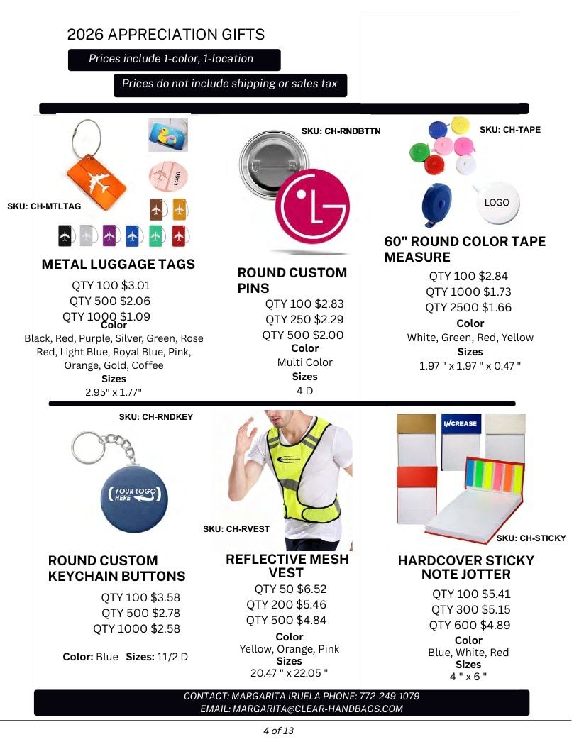 Clear Handbags & More Corrections Week Gifts Catalog Weekly Ad January 1 - December 31, 2026