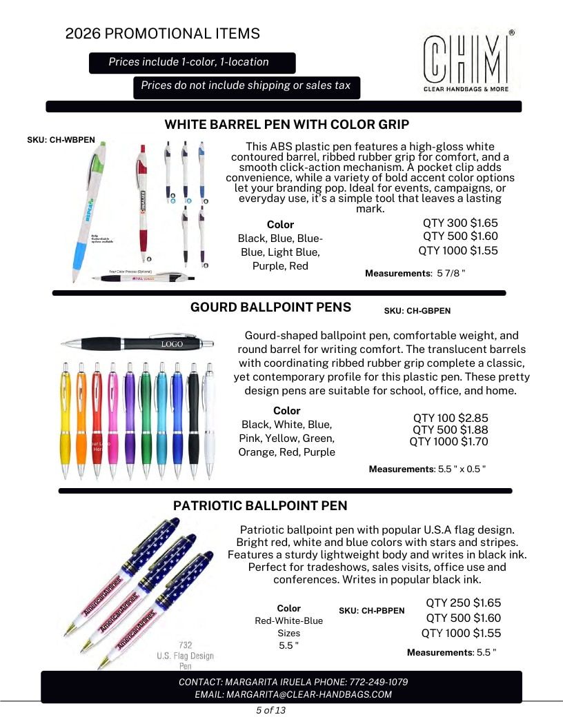 Clear Handbags & More Corrections Week Gifts Catalog Weekly Ad January 1 - December 31, 2026