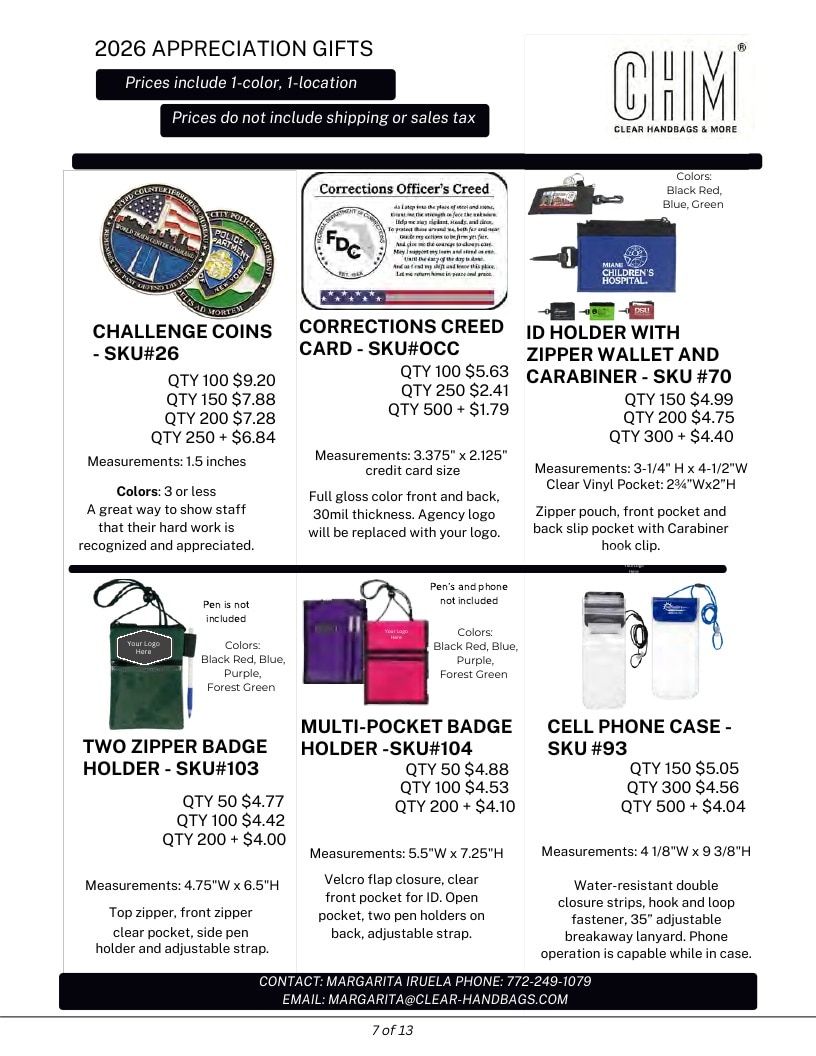 Clear Handbags & More Corrections Week Gifts Catalog Weekly Ad January 1 - December 31, 2026