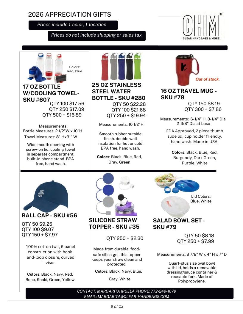 Clear Handbags & More Corrections Week Gifts Catalog Weekly Ad January 1 - December 31, 2026