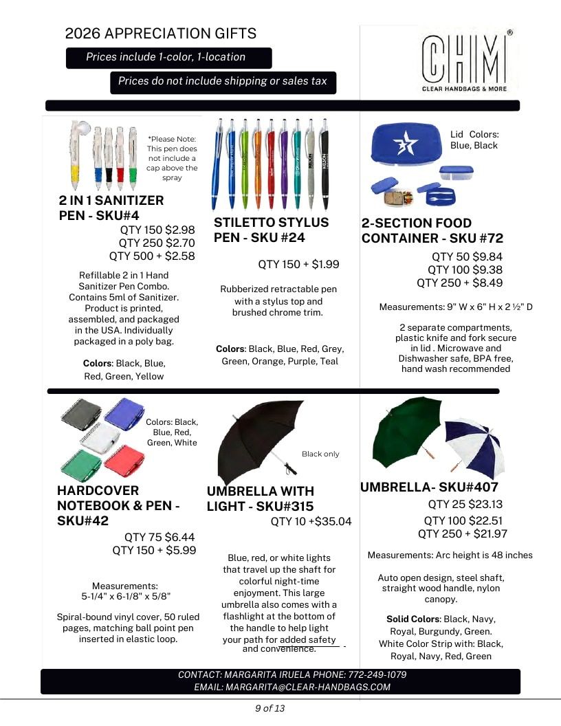Clear Handbags & More Corrections Week Gifts Catalog Weekly Ad January 1 - December 31, 2026