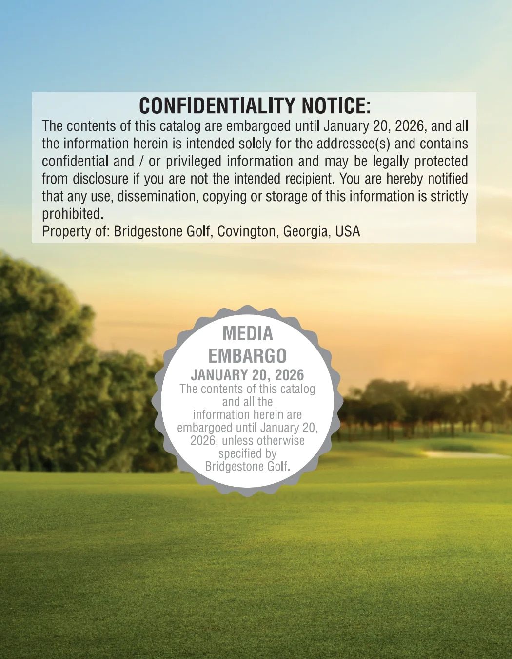 Bridgestone Golf Golf Product Catalog Weekly Ad January 1 - December 31, 2026
