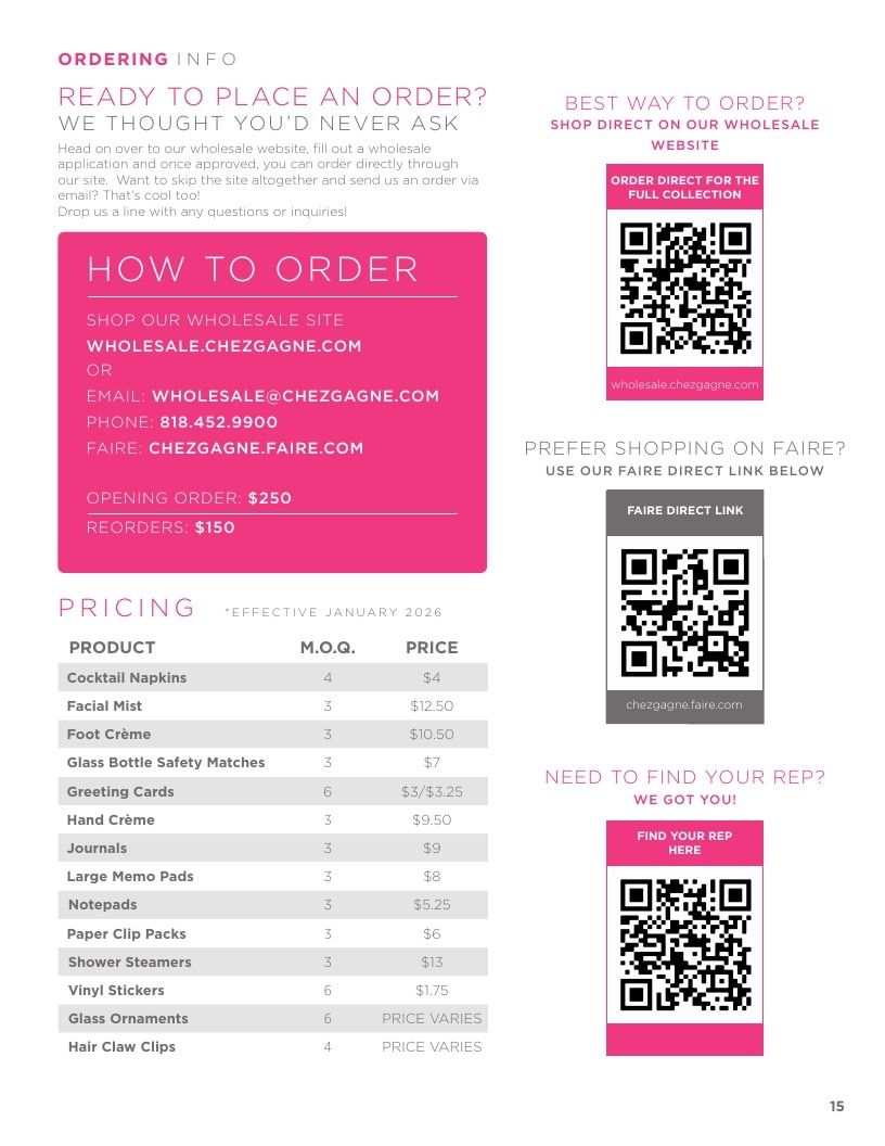 Chez Gagné Mid-Year Gift Catalog Weekly Ad January 1 - December 31, 2026