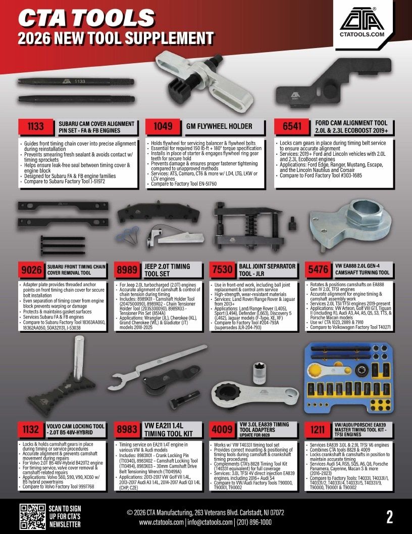 CTA Manufacturing New Tools Catalog Weekly Ad January 1 - December 31, 2026