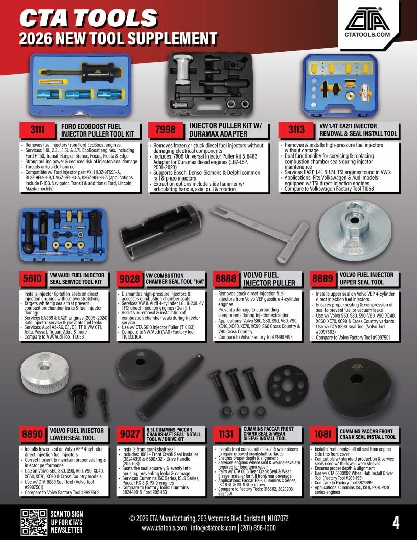 CTA Manufacturing New Tools Catalog Weekly Ad January 1 - December 31, 2026