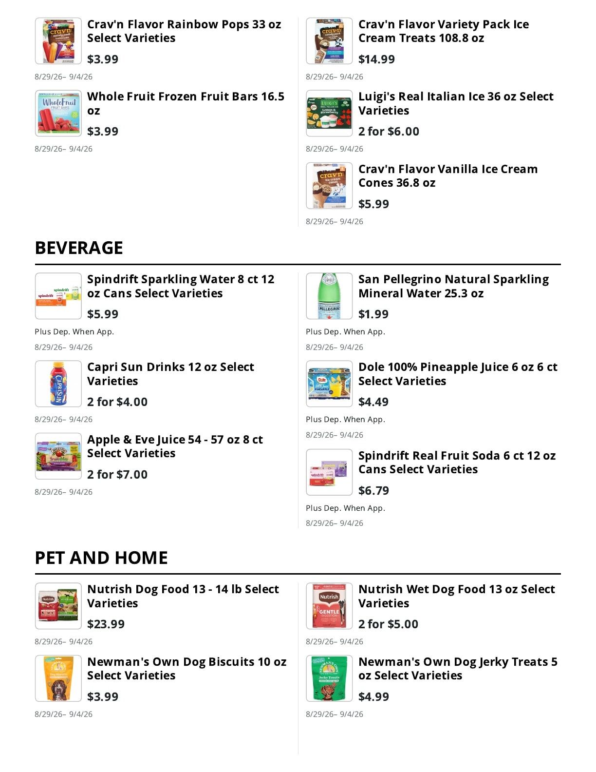 E.M. Heath Supermarket Weekly Ad August 29 - September 4, 2026