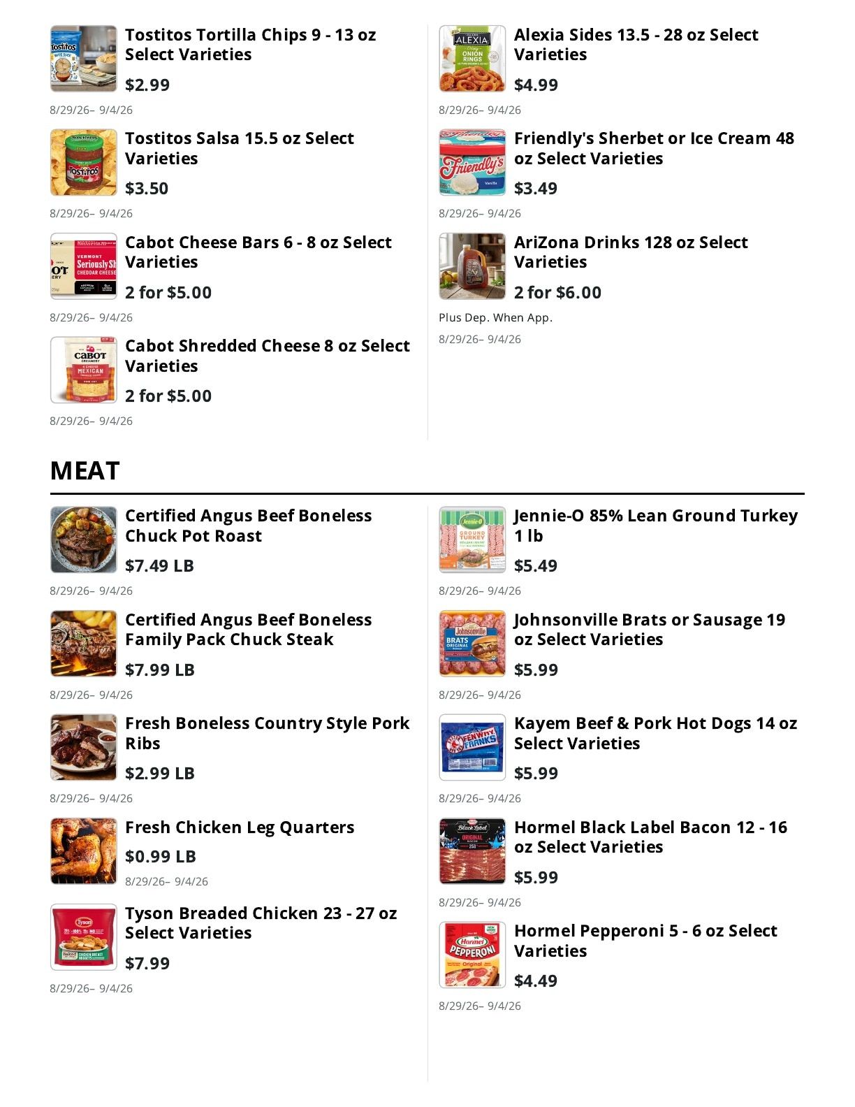 E.M. Heath Supermarket Weekly Ad August 29 - September 4, 2026